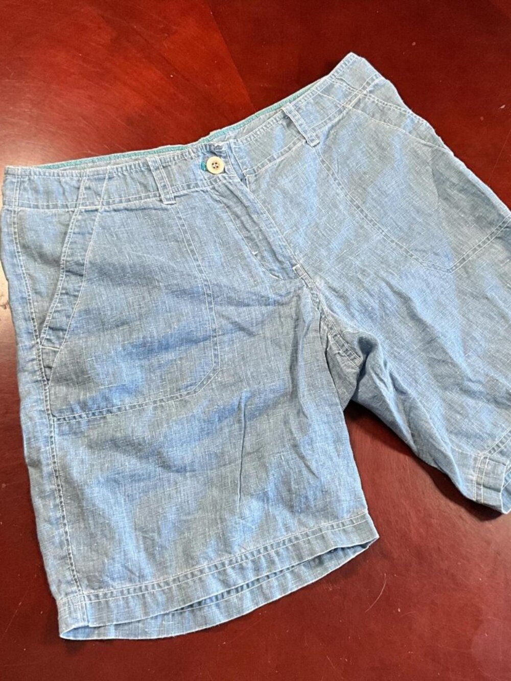 Tommy Bahama Light Blue Chambray Bermuda Shorts
